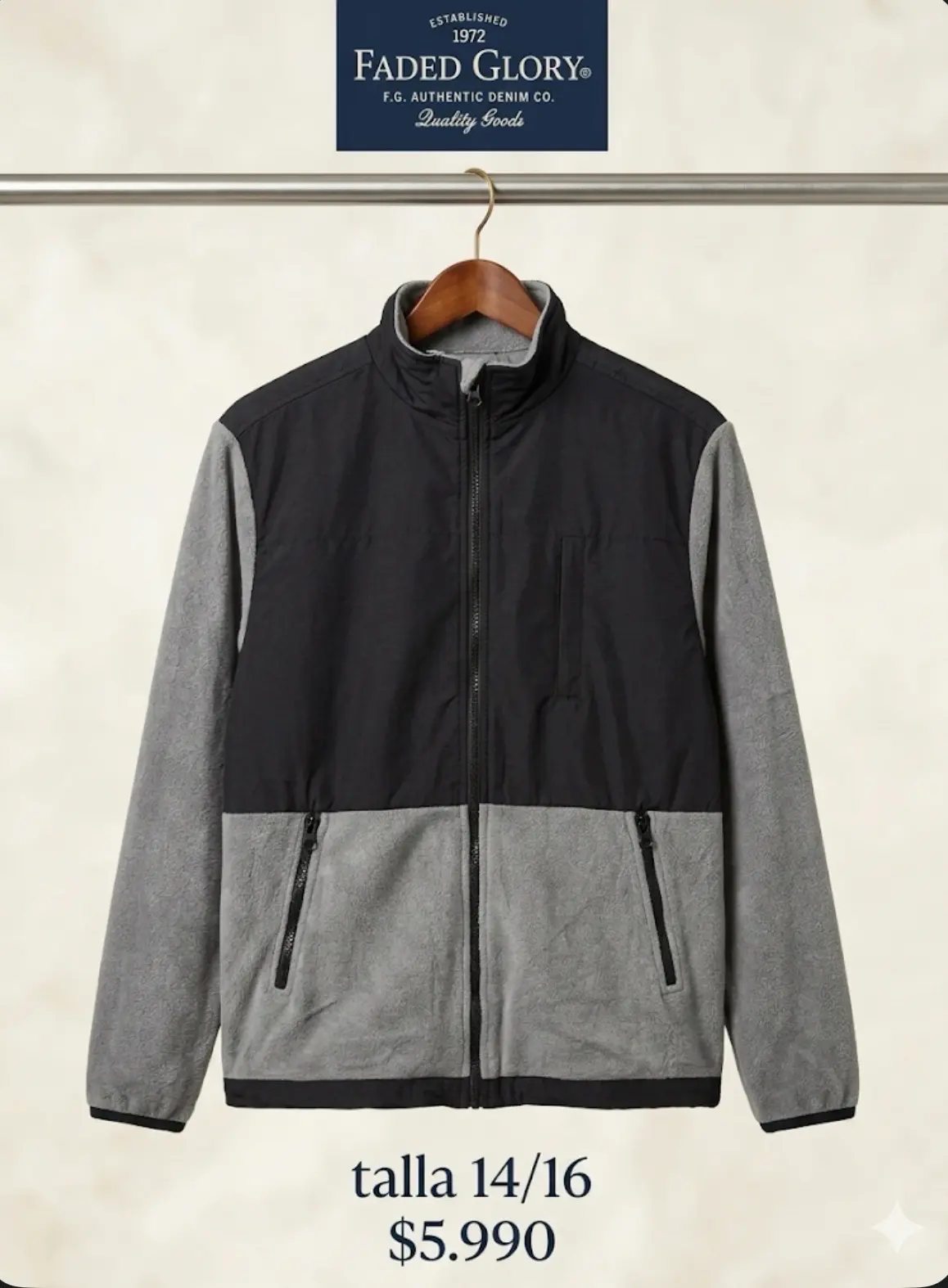 Chaqueta Faded Glory bicolor