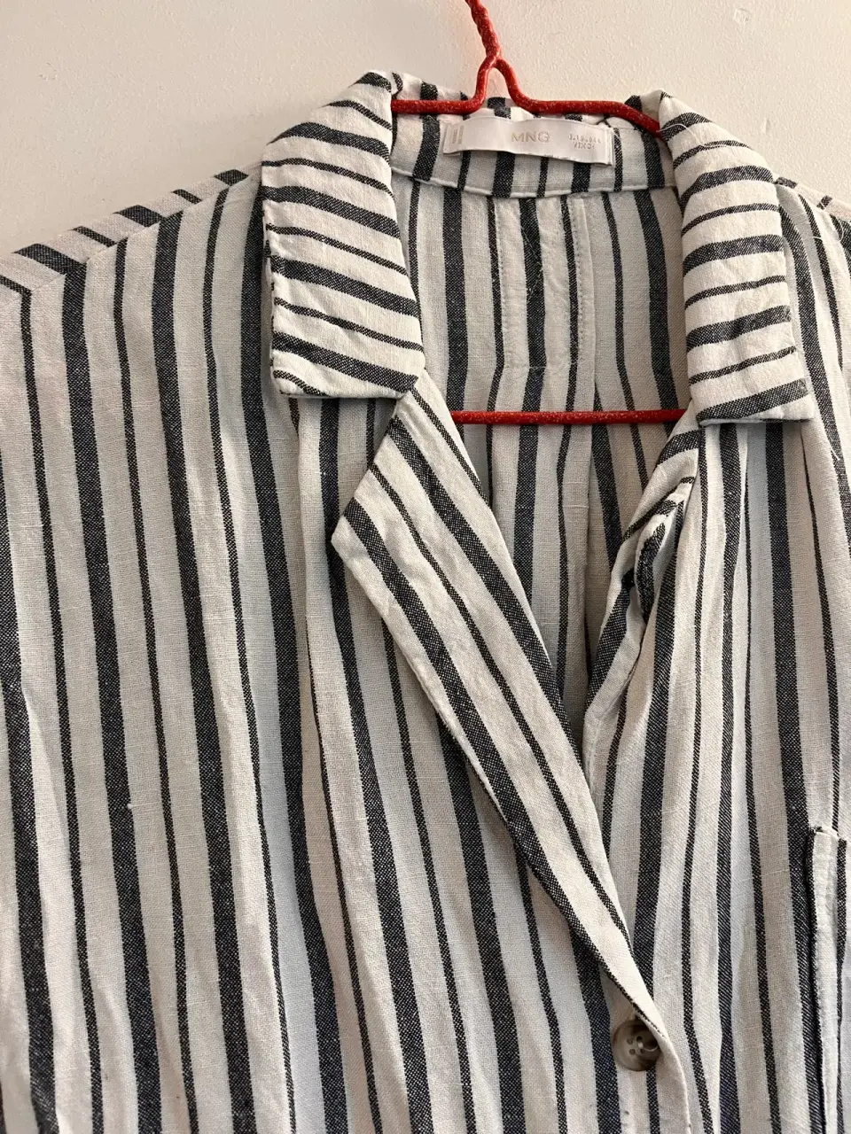 Blusa rayada blanca y gris Mango - miniatura 3