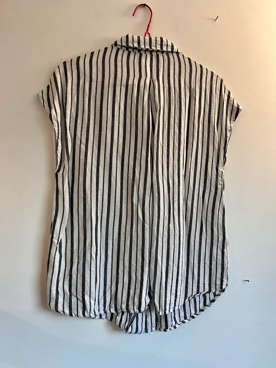 Blusa rayada blanca y gris Mango - miniatura 4
