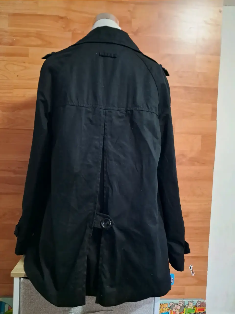 Abrigo negro clásico unisex - miniatura 2