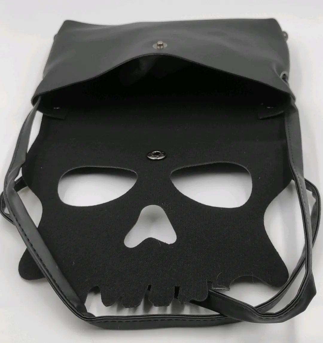Cartera negra con diseño de calavera punk rock - miniatura 5