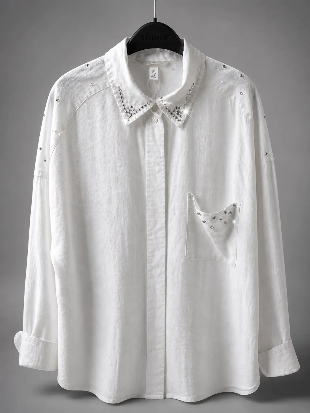 Blusa blanca lino intervenida - miniatura 2