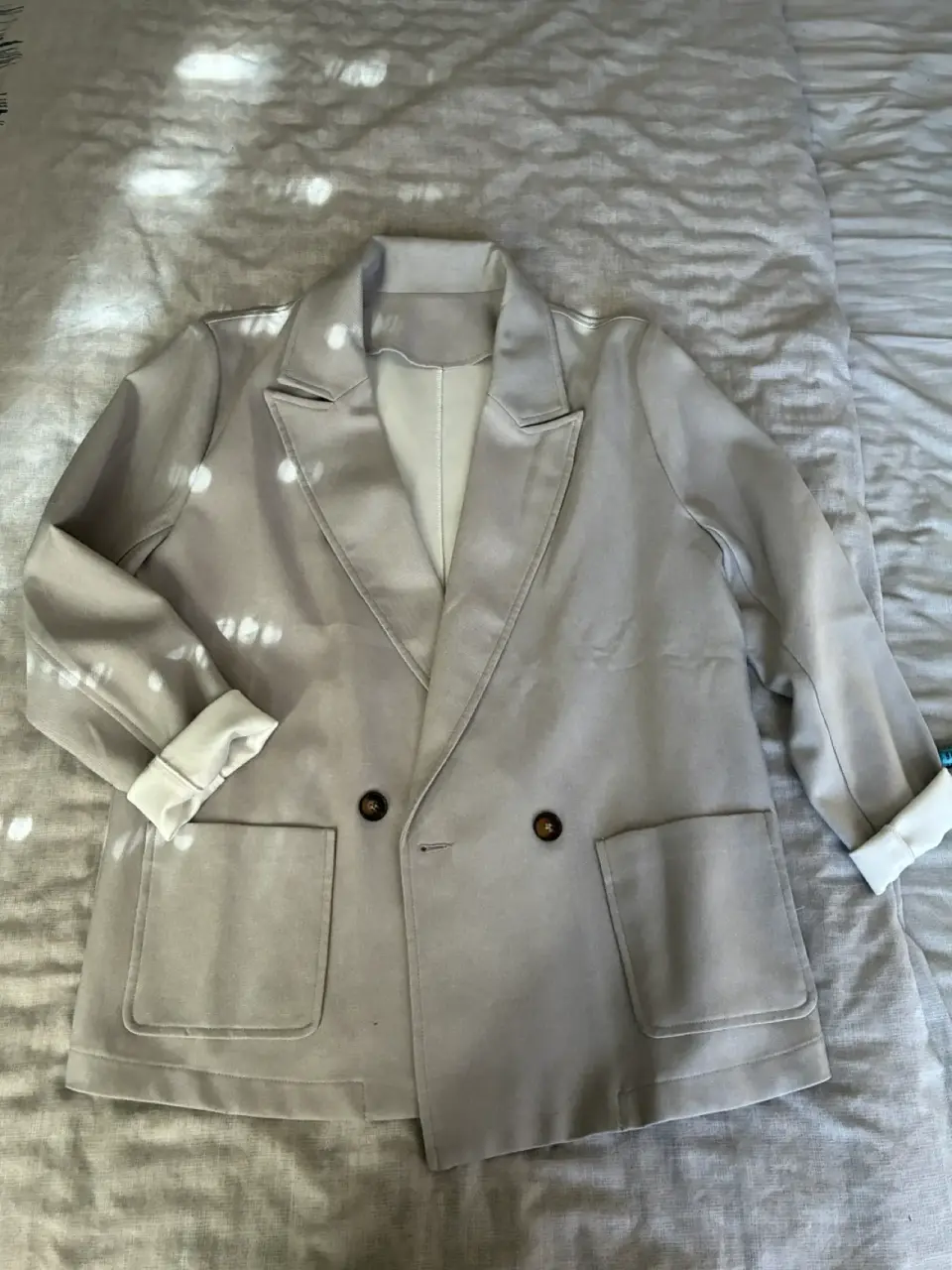 Blazer beige de mujer - miniatura 1