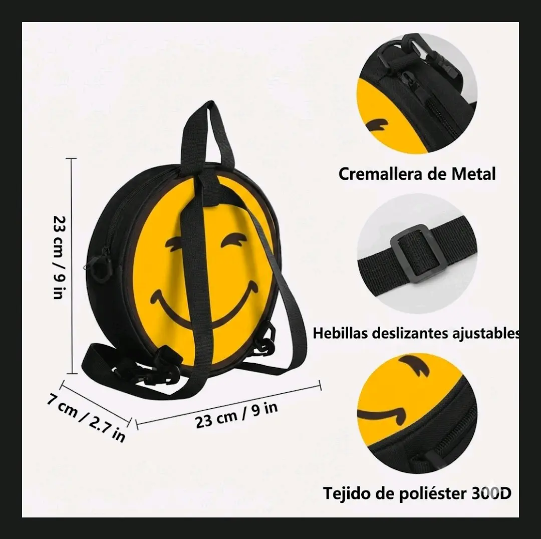 Bolso redondo emoji guiño - miniatura 4