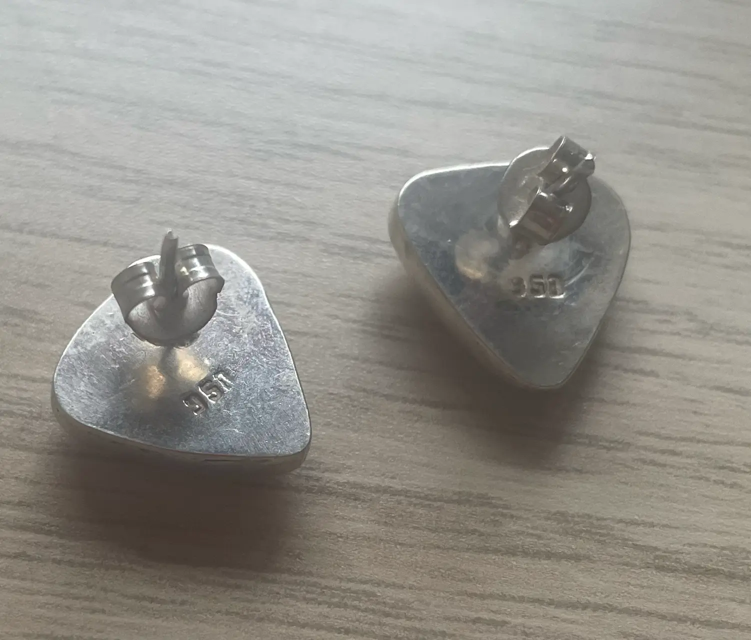 Aros de plata peruana 950 en estuche rojo - miniatura 3
