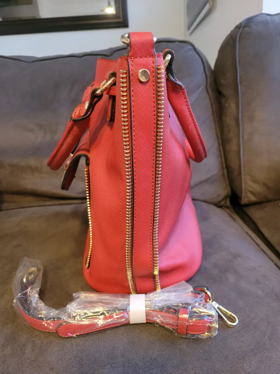 Bolso rojo con tirante extraíble - miniatura 4
