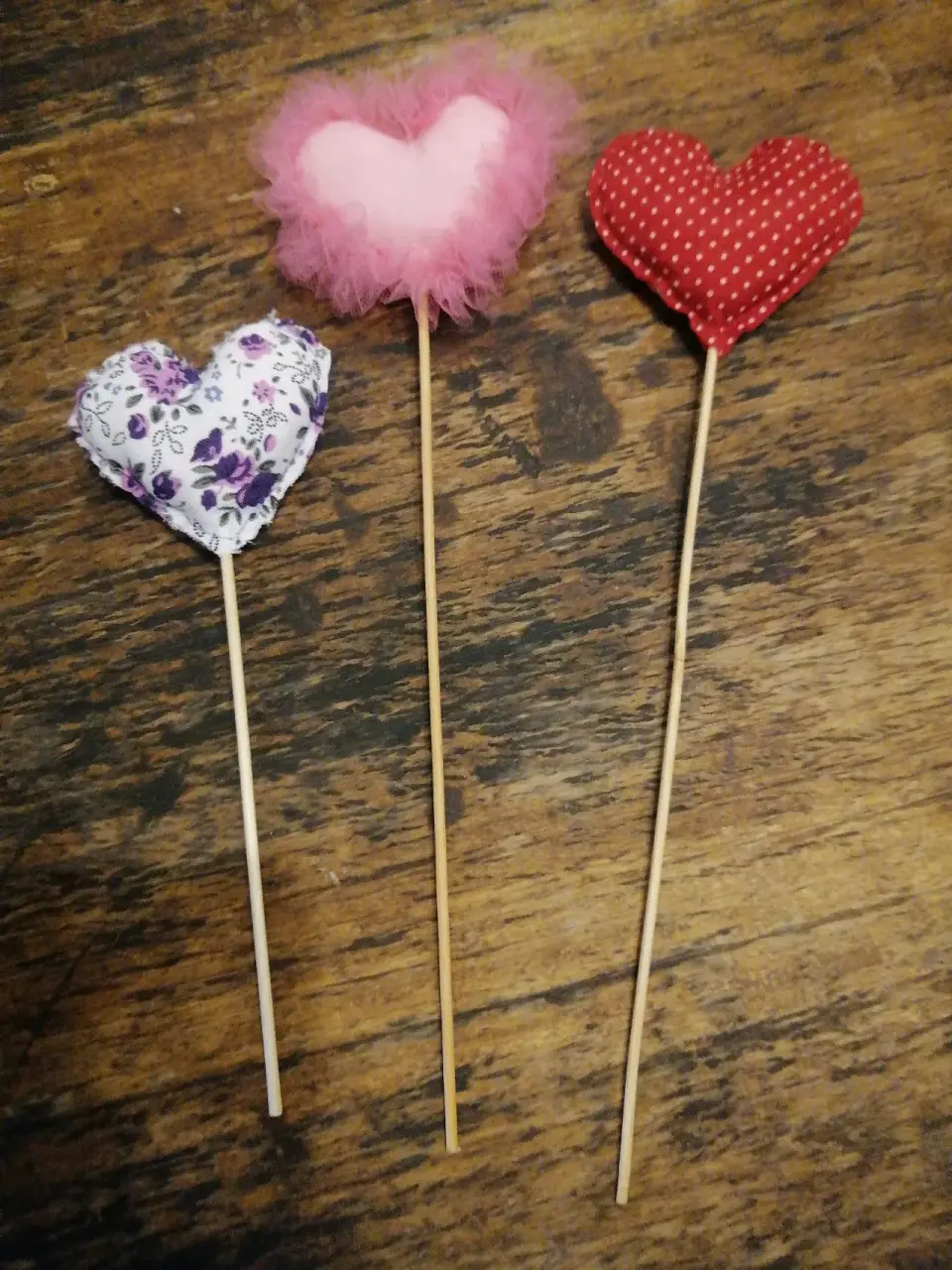 Adornos de corazones de tela - miniatura 2