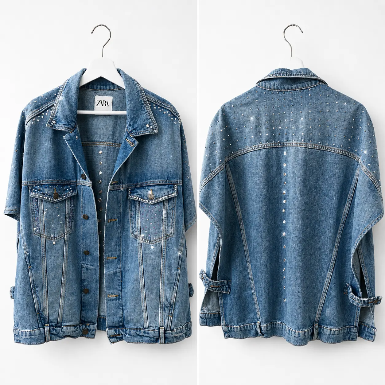 Chaqueta de mezclilla con tachas - miniatura 1