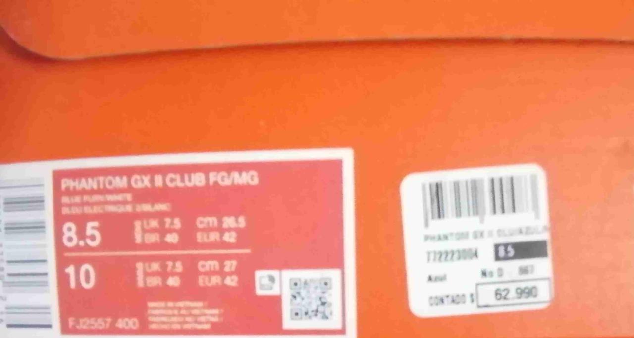 Zapatos de fútbol  Nike celestes phantom Gx ll  FG - miniatura 4