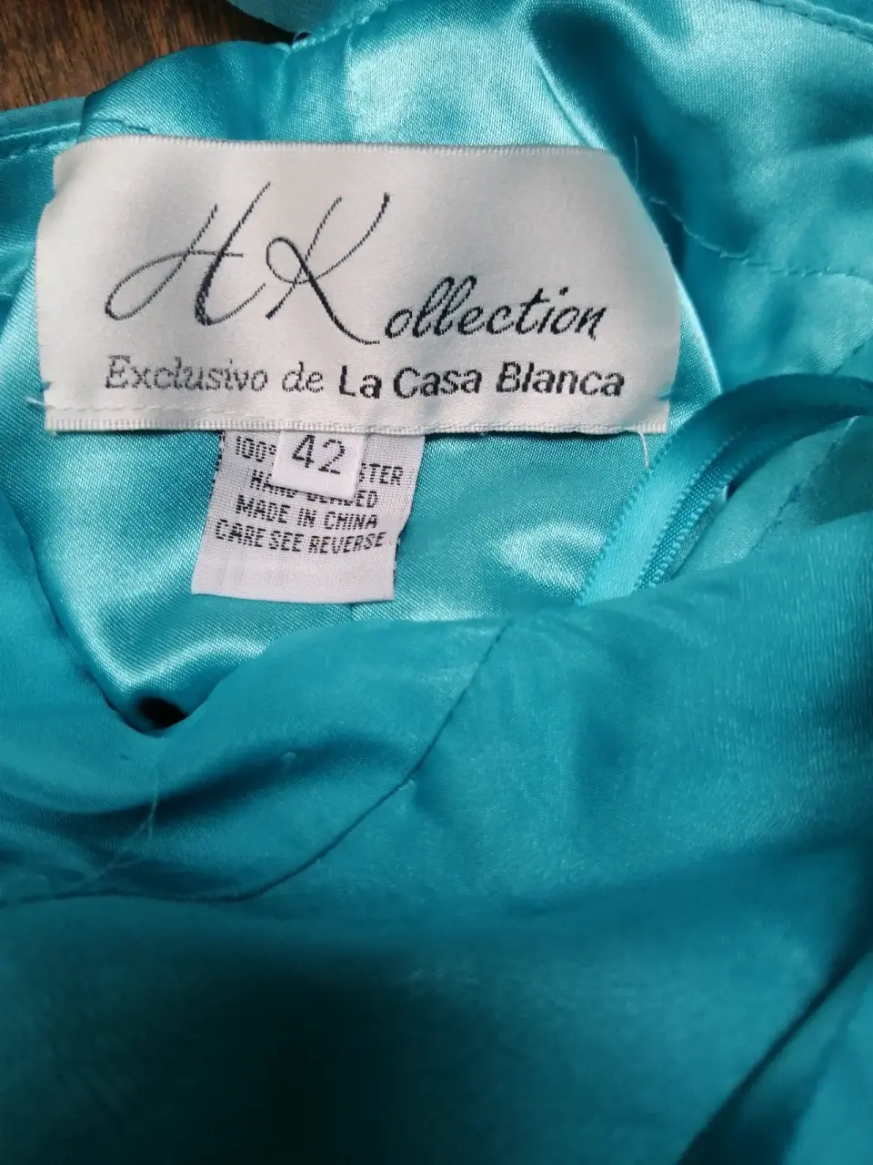 Vestido largo azul turquesa - miniatura 5