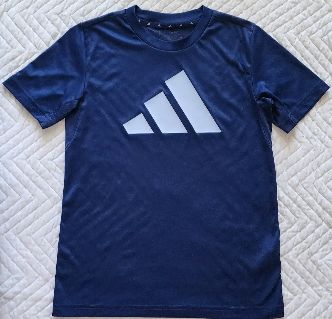 Polera Azul Essentials Adidas Logo Celeste, Niño - miniatura 2