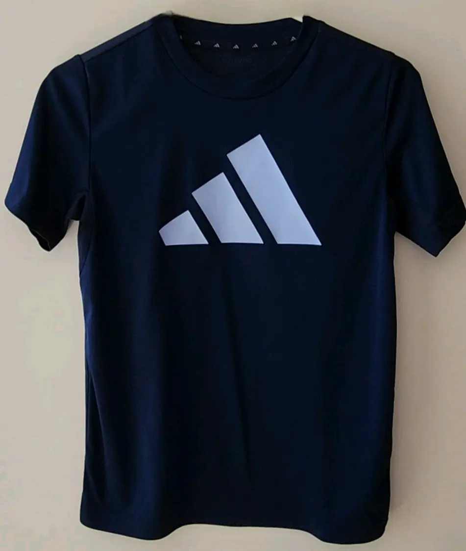 Polera Azul Essentials Adidas Logo Celeste, Niño - miniatura 4