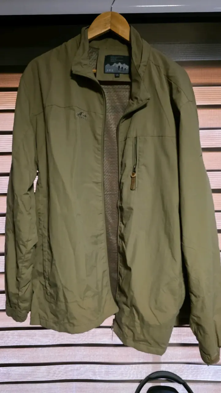 2 Chaqueta cortaviento verde caqui outdoor - miniatura 3