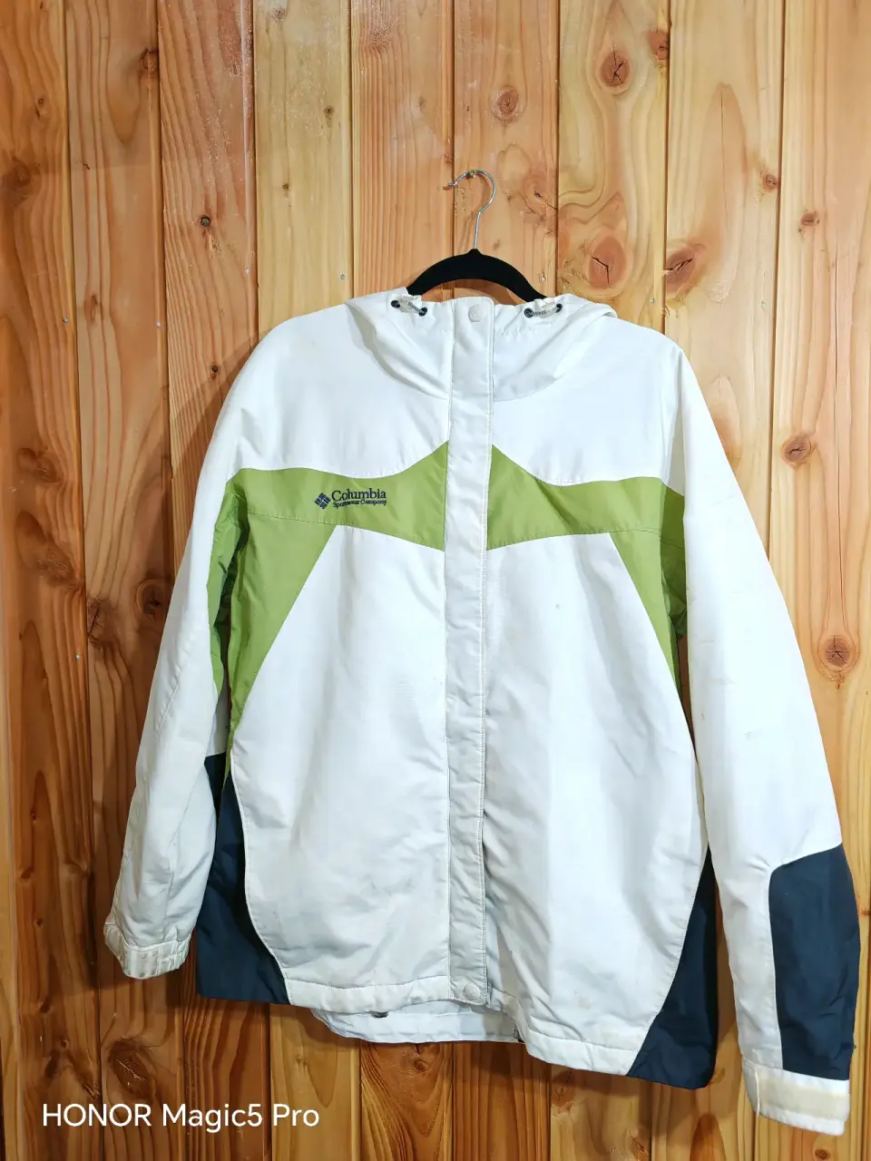 Chaqueta outdoor Columbia blanco y verde - miniatura 1