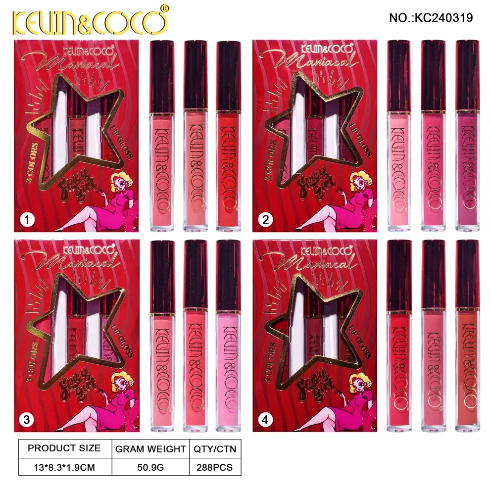 Set de brillos labiales KEVIN&COCO
