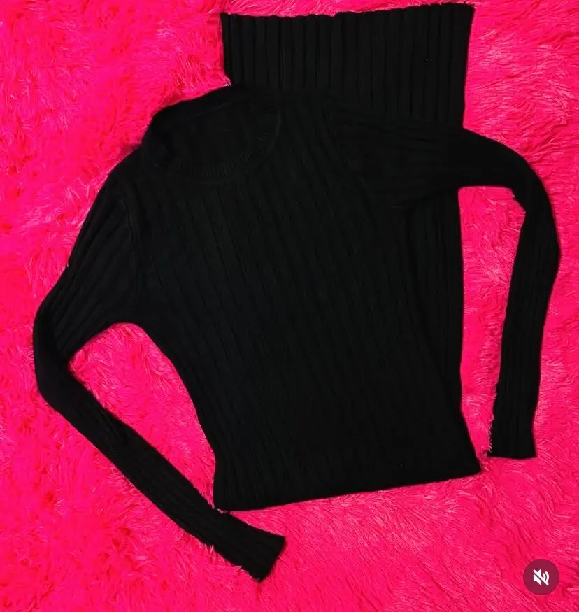 Vestido negro de punto