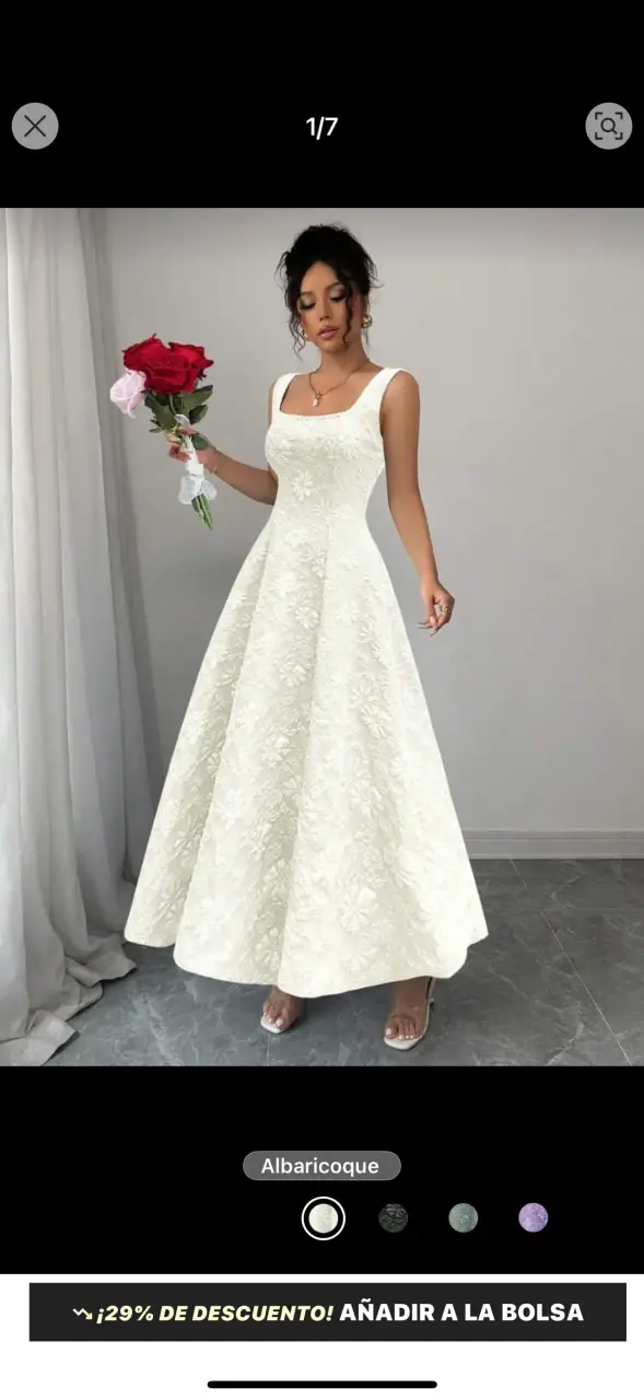 Vestido blanco largo elegante