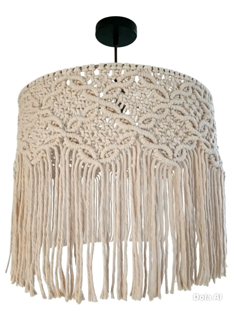 Lámpara colgante de macramé - miniatura 1