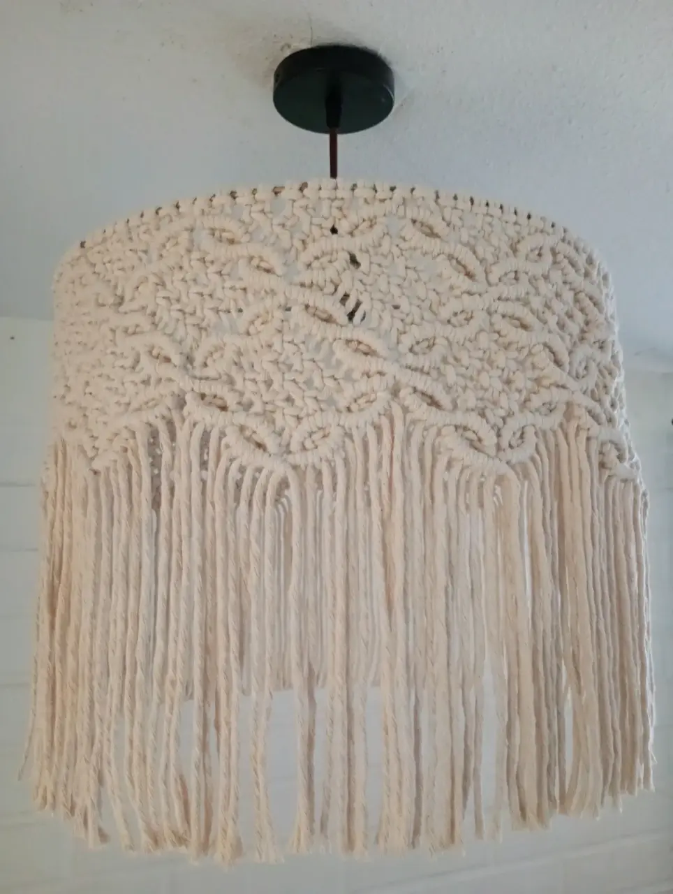 Lámpara colgante de macramé - miniatura 3