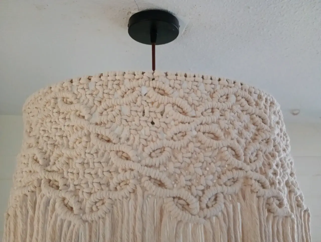 Lámpara colgante de macramé - miniatura 5