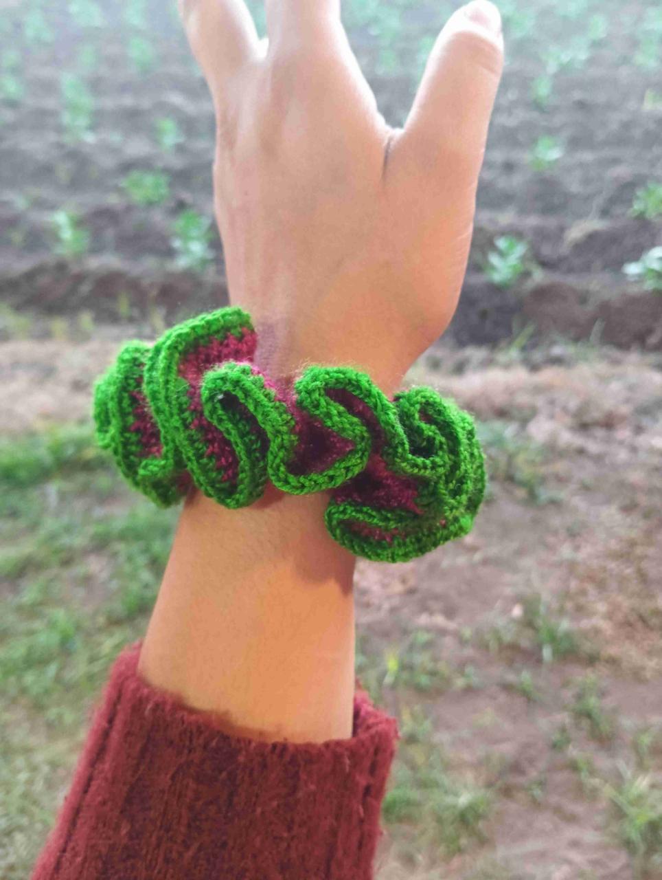Scrunchies tejido colorido - miniatura 3
