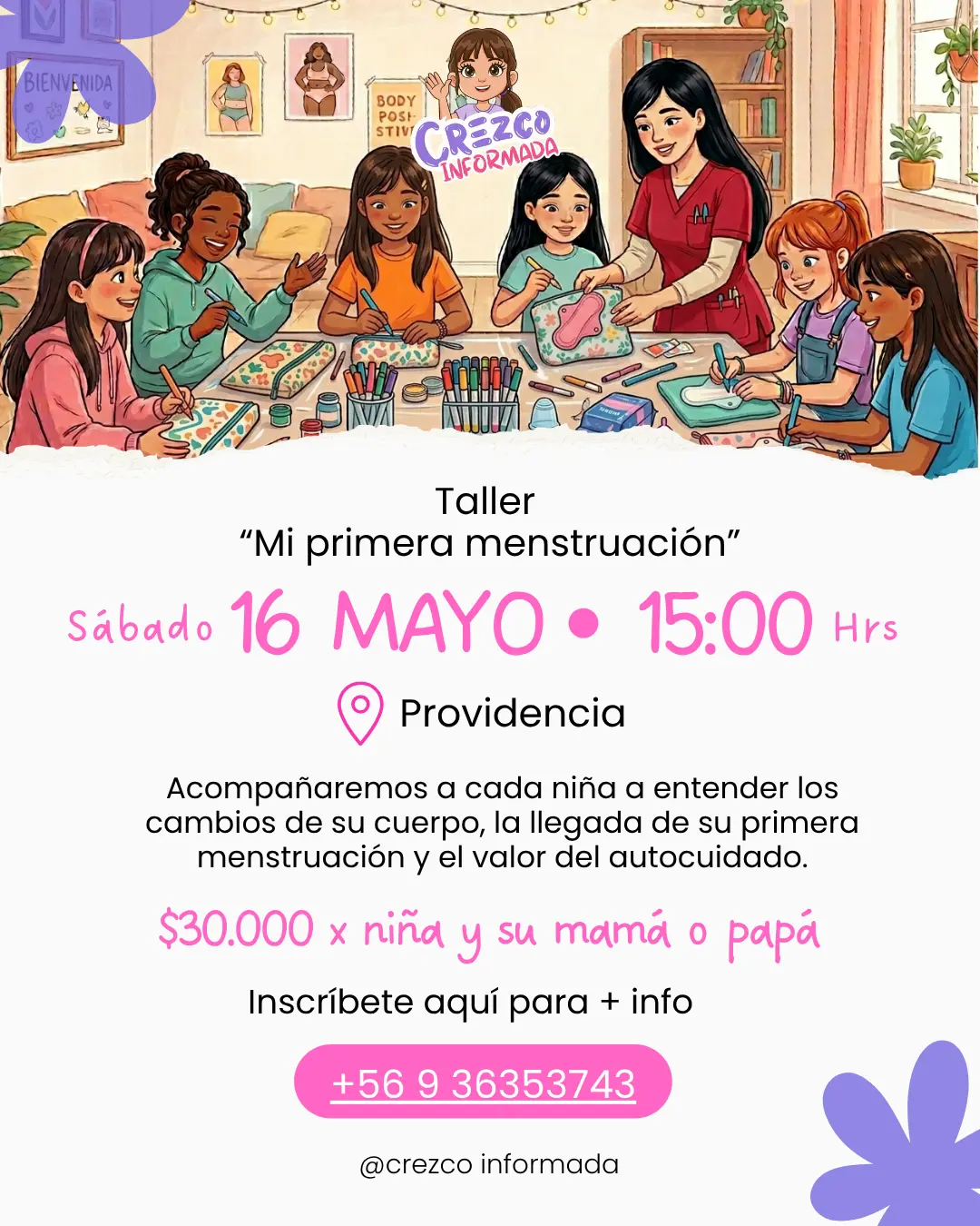 Taller "Mi primera menstruación"