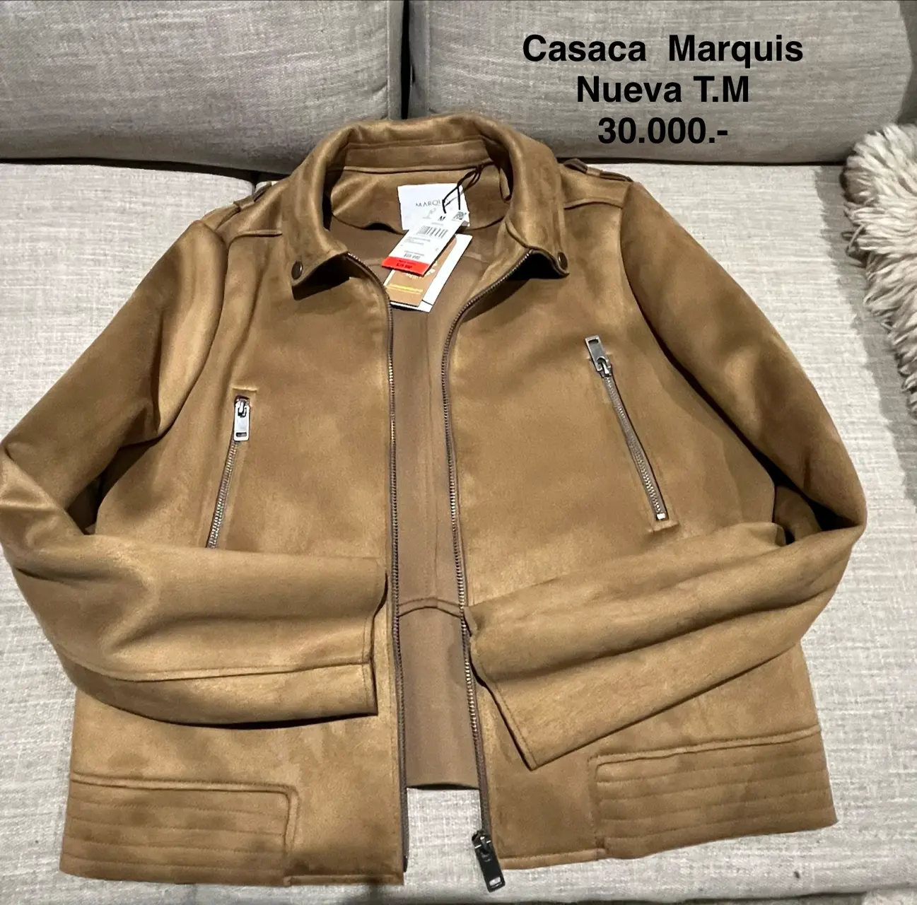 Parka verde con forro de piel - miniatura 2