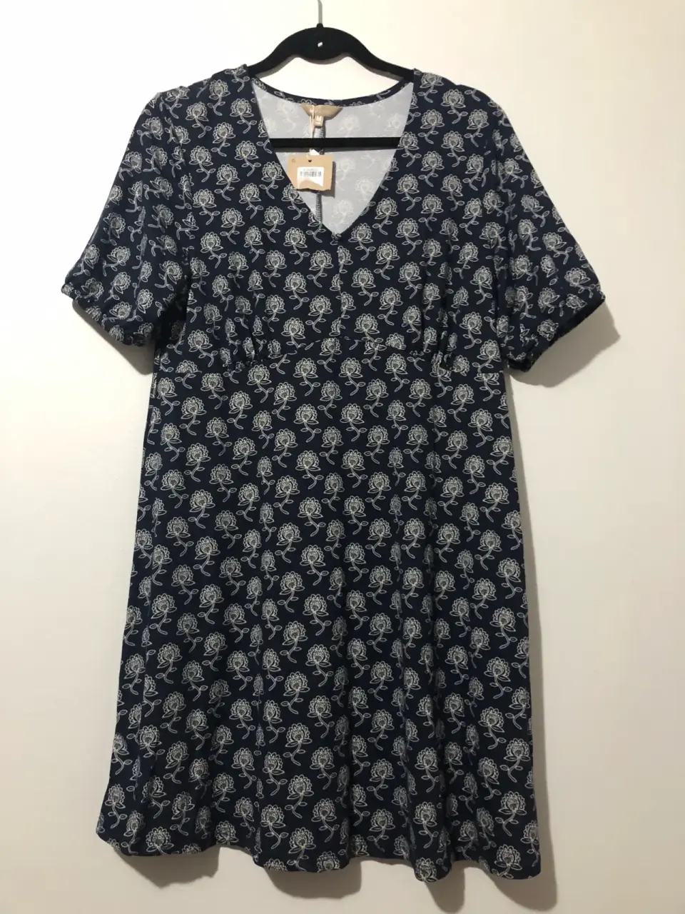 Vestido azul estampado floral - miniatura 1