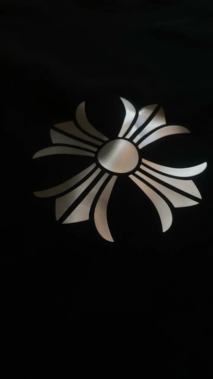 Polera Chrome Hearts negra con logos engomados - miniatura 2
