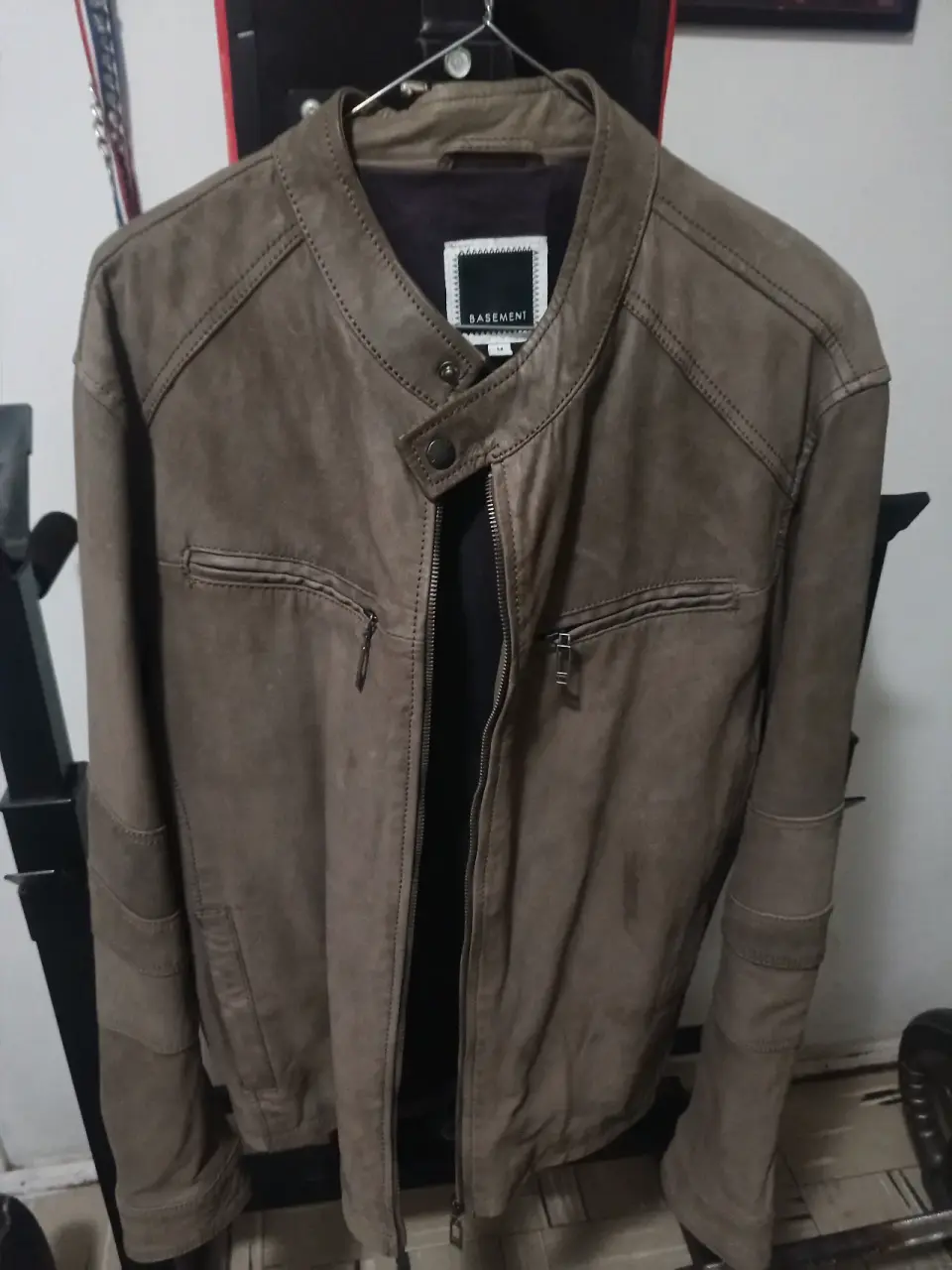 Chaqueta de cuero marrón - miniatura 2
