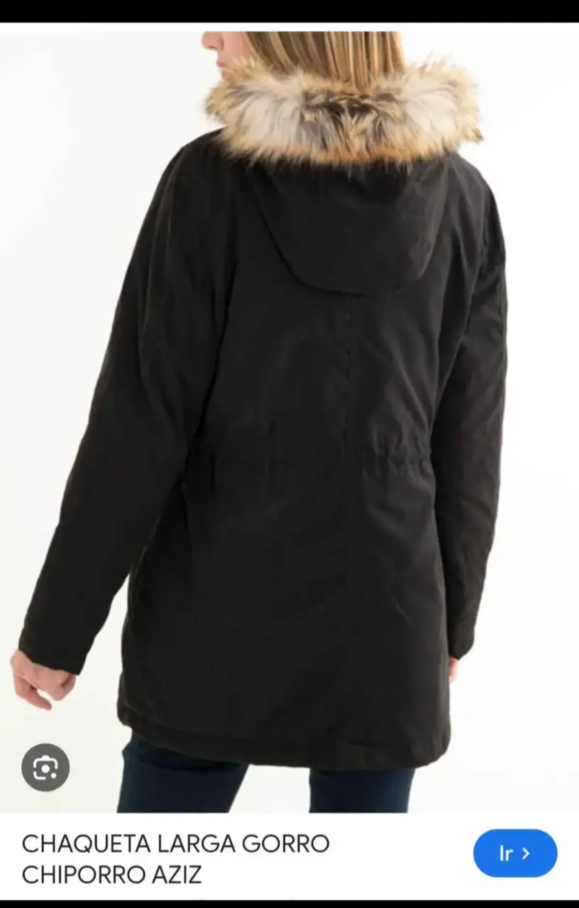 Chaqueta negra con capucha de chiporro - miniatura 3