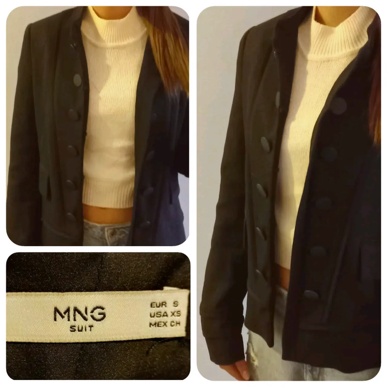 Blazer negro MNG mujer