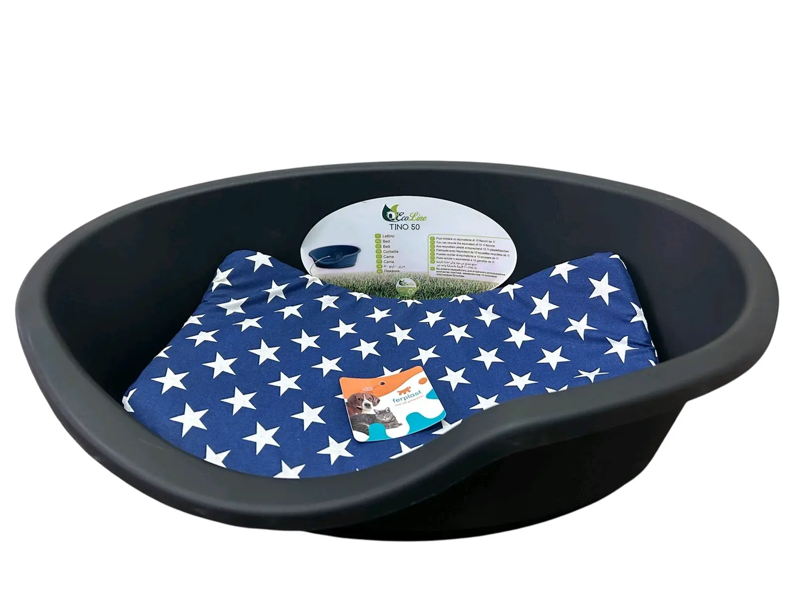 Cama negra para mascotas - miniatura 1