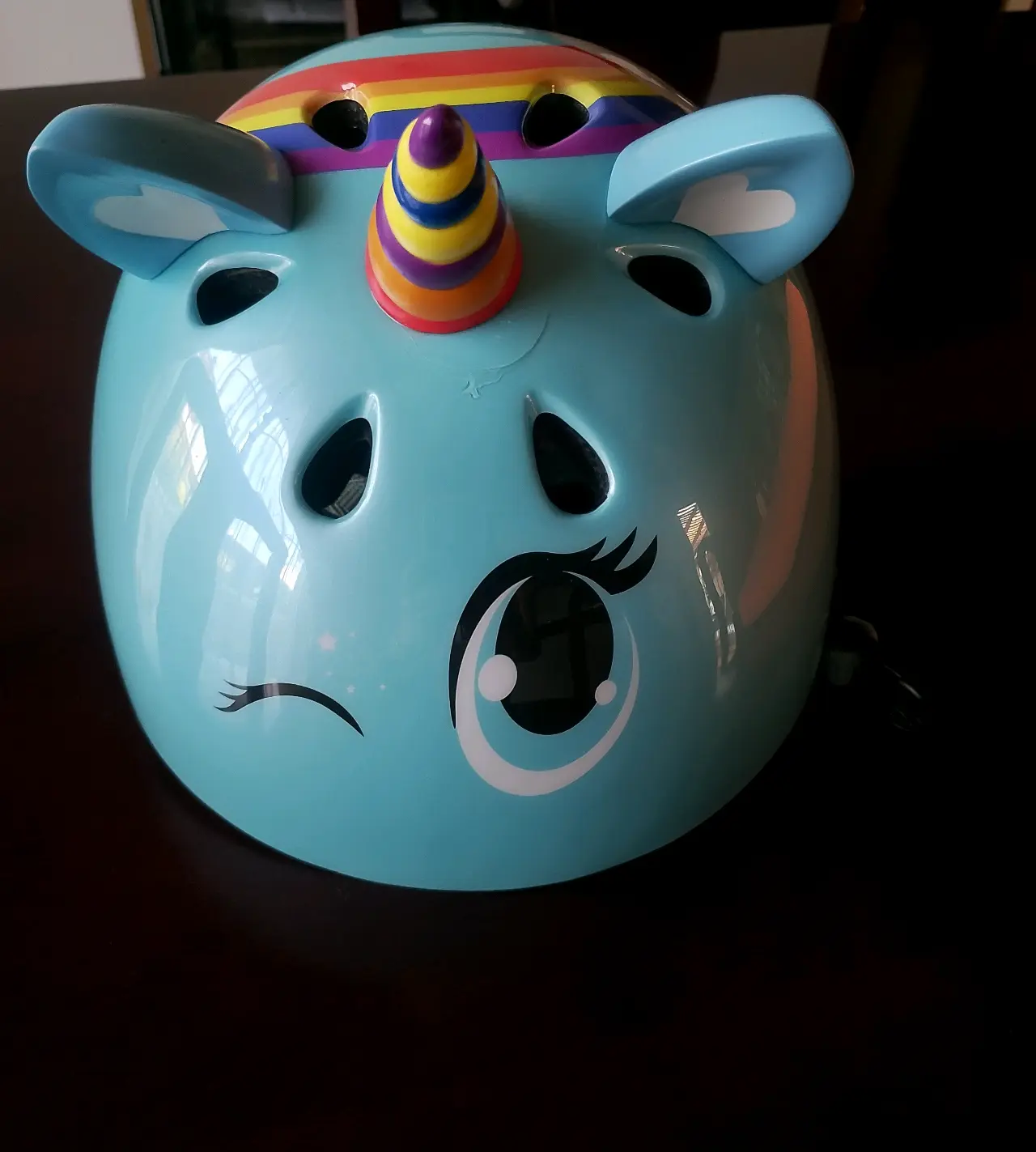 Casco infantil unicornio azul - miniatura 1