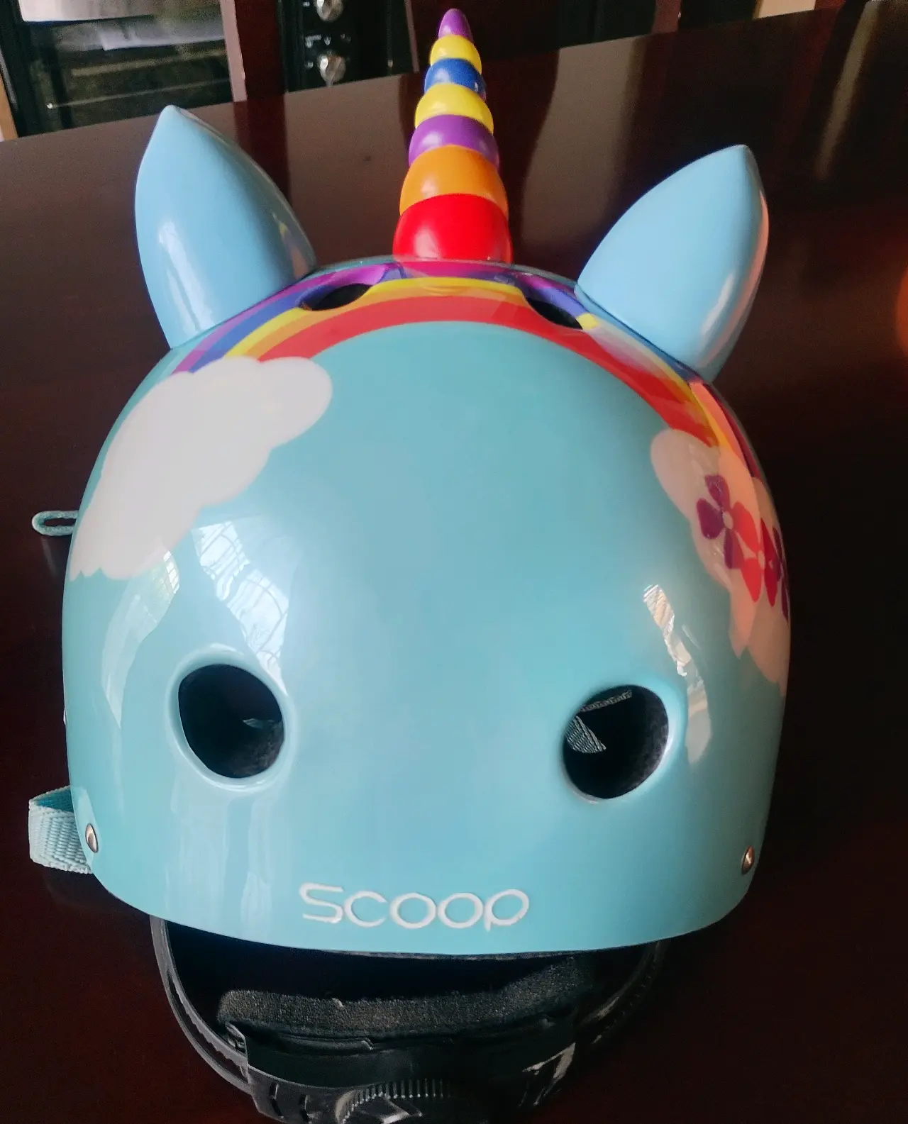 Casco infantil unicornio azul - miniatura 2