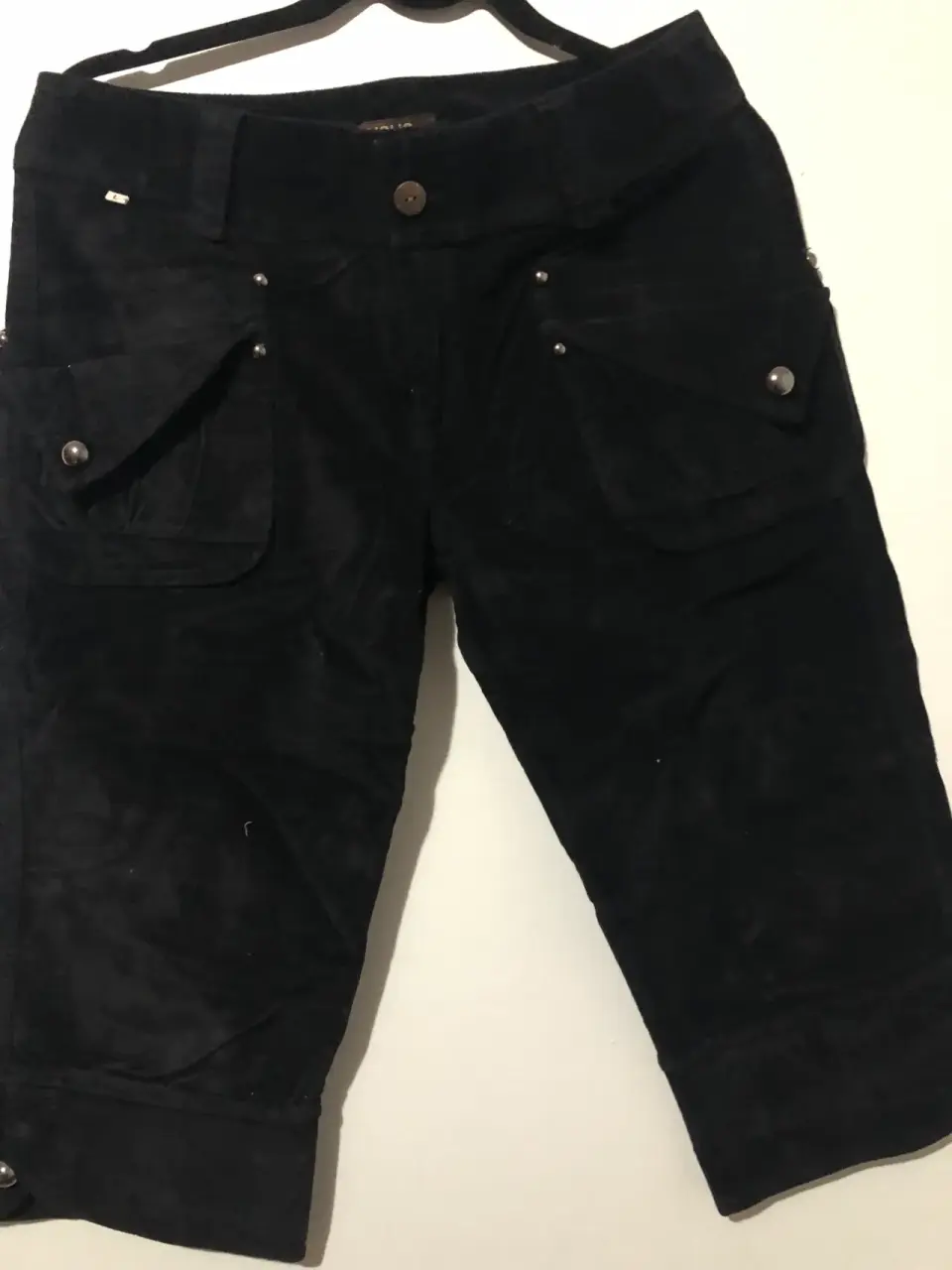 Pantalones cortos de pana negro