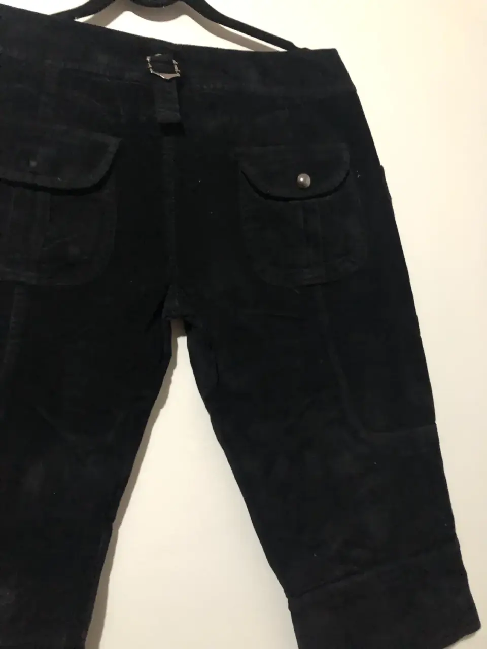 Pantalones cortos de pana negro - miniatura 2