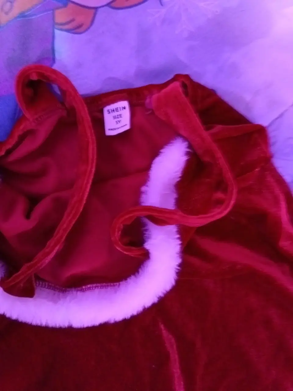 Vestido rojo navideño infantil - miniatura 2