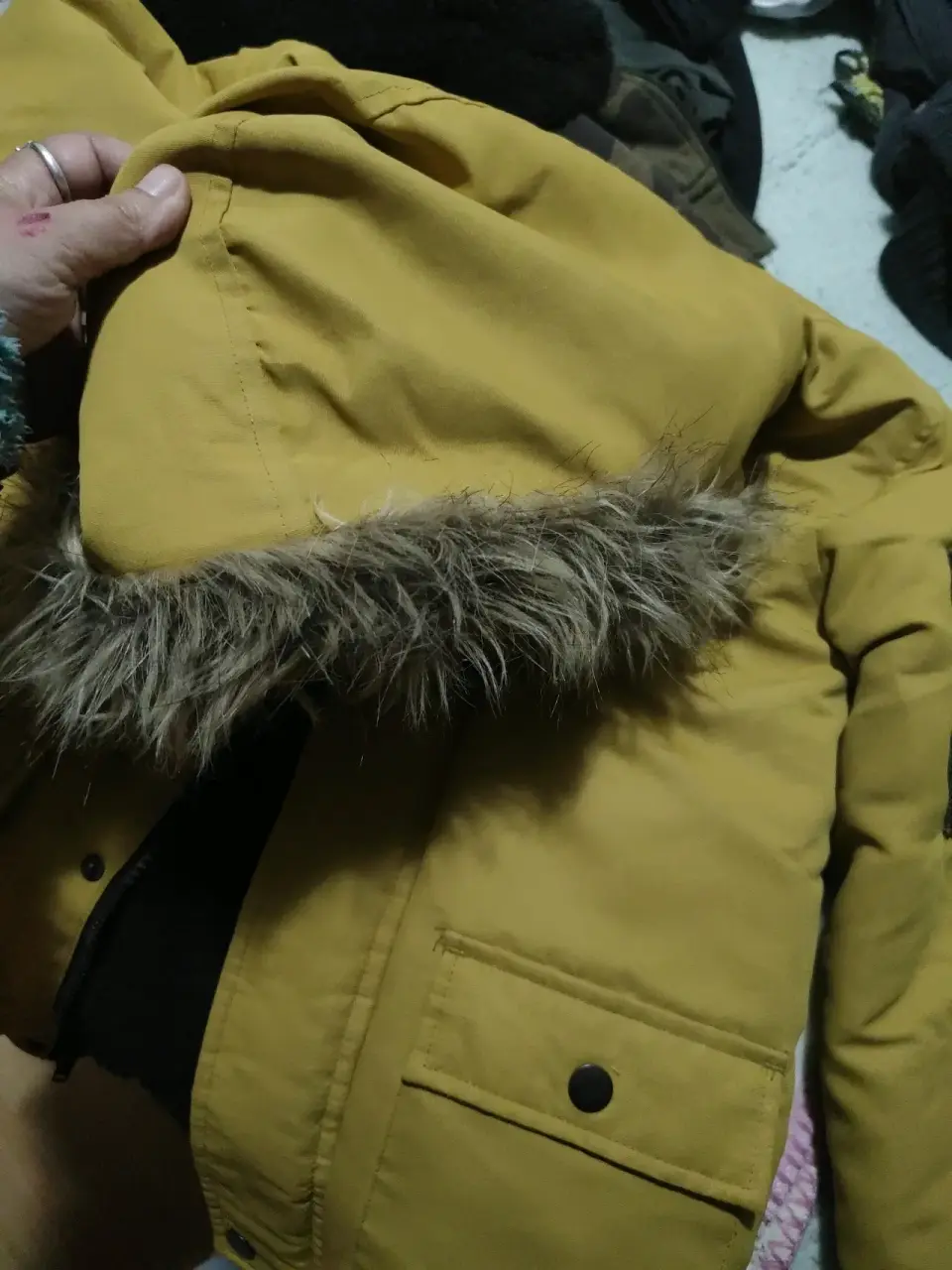 Chaqueta amarilla con capucha talla 8 - miniatura 5