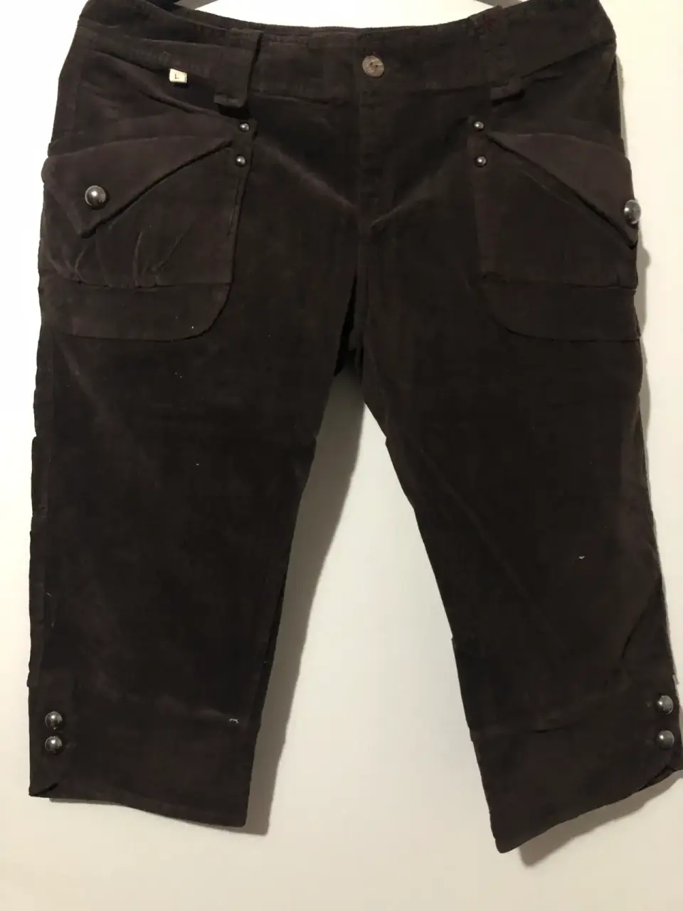Pantalones cortos de pana marrón