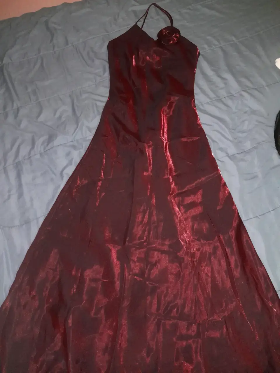 Vestido largo rojo elegante - miniatura 1
