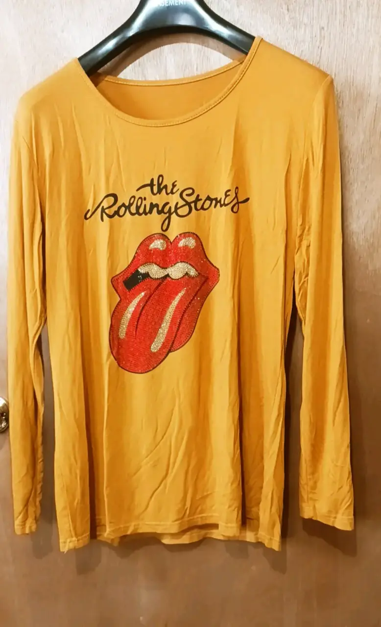 Camiseta amarilla Rolling Stones - miniatura 1
