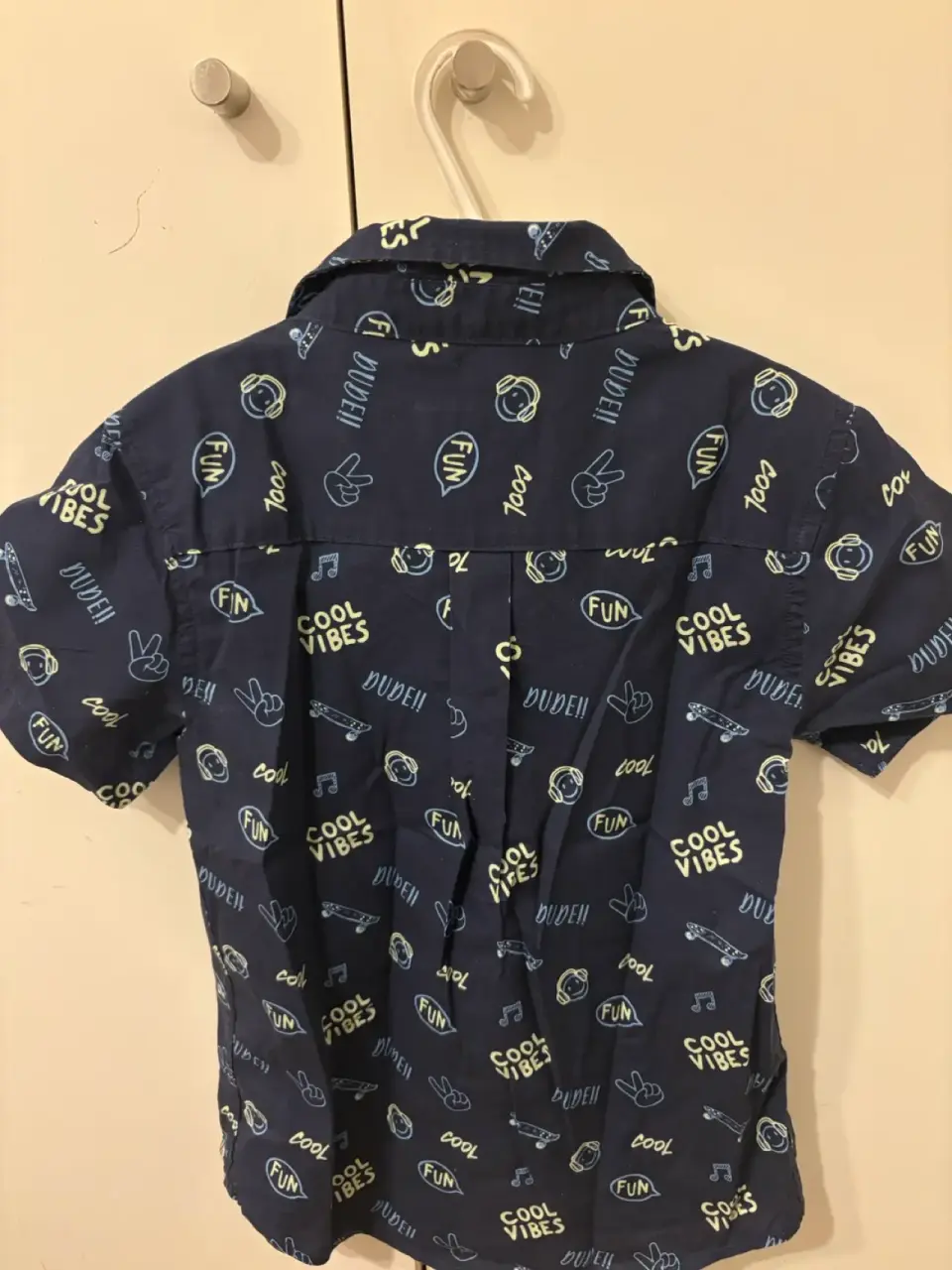 Camisa azul infantil con estampado - miniatura 3