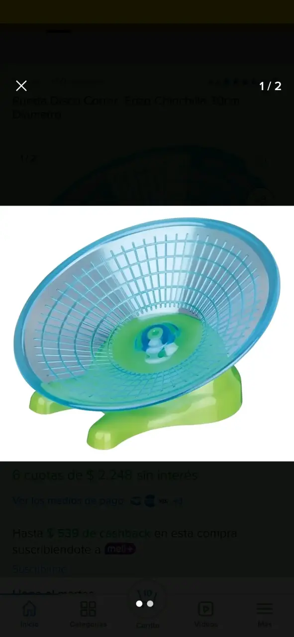 Rueda para mascotas azul