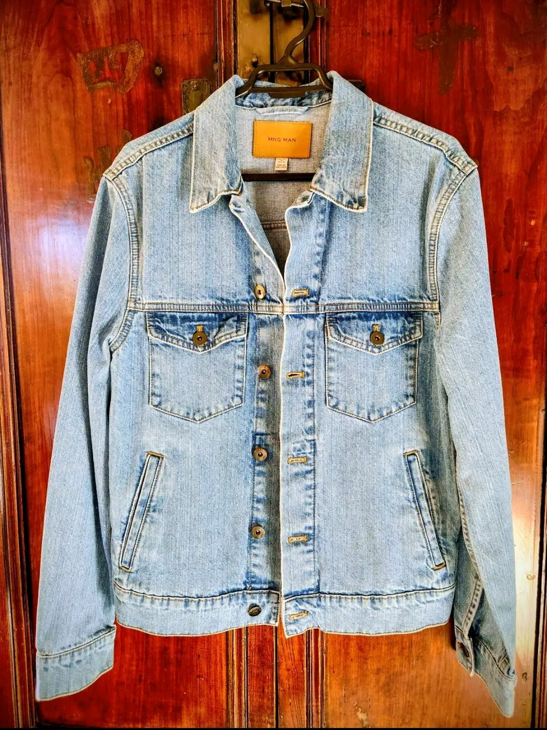 Chaqueta Mango denim azul celeste - miniatura 2