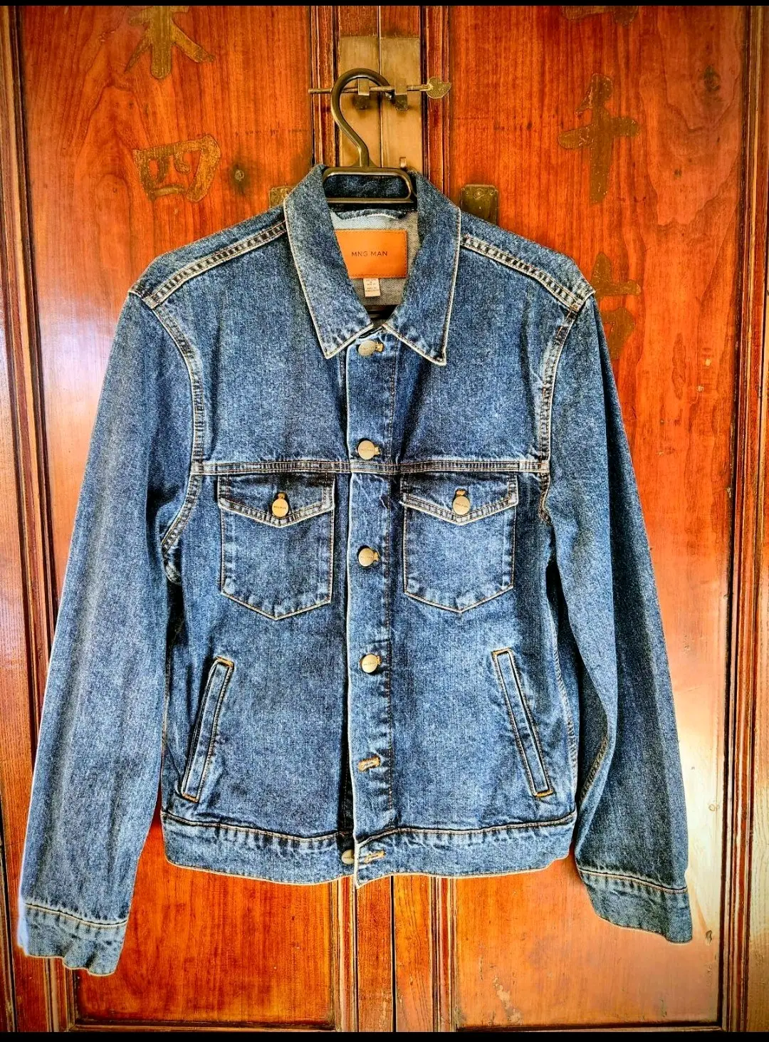 Chaqueta Mango de mezclilla azul - miniatura 1