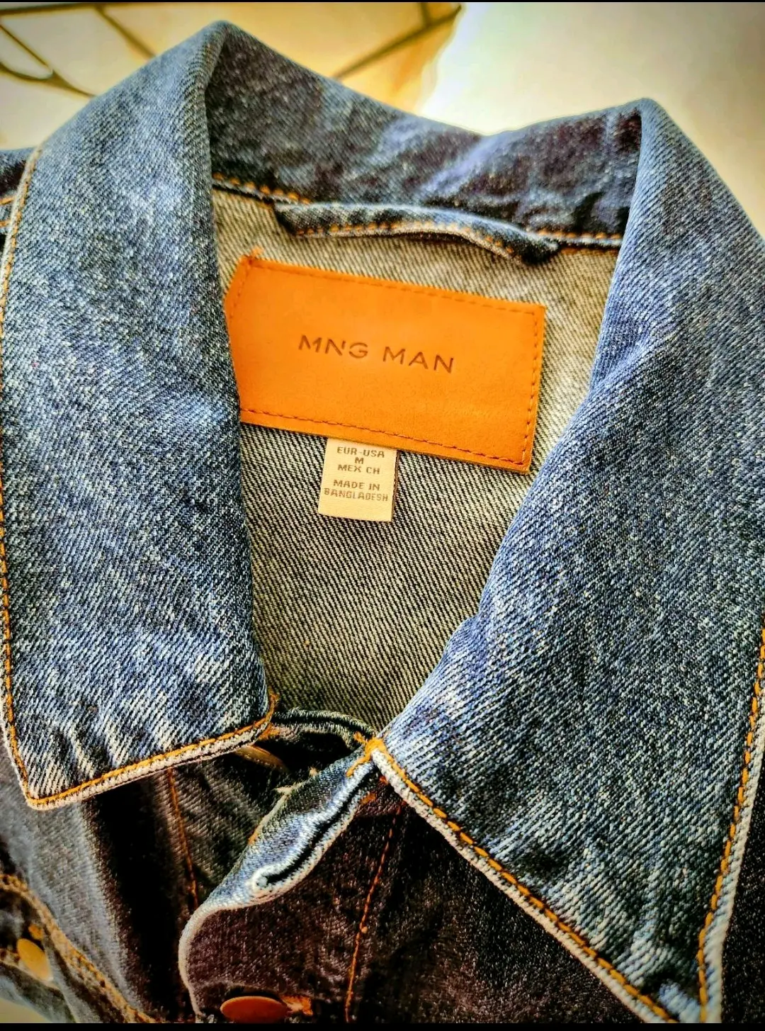 Chaqueta Mango de mezclilla azul - miniatura 3