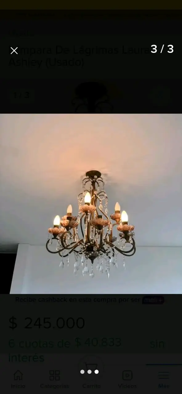 Lámpara araña Laura Ashley - miniatura 3