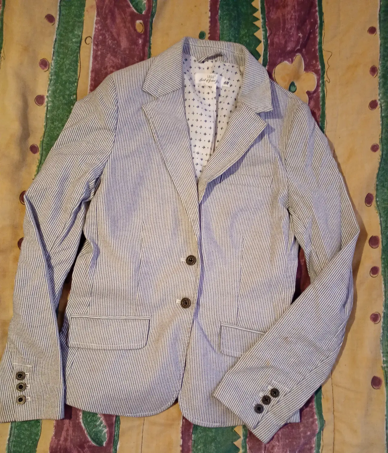 Blazer rayado informal mujer