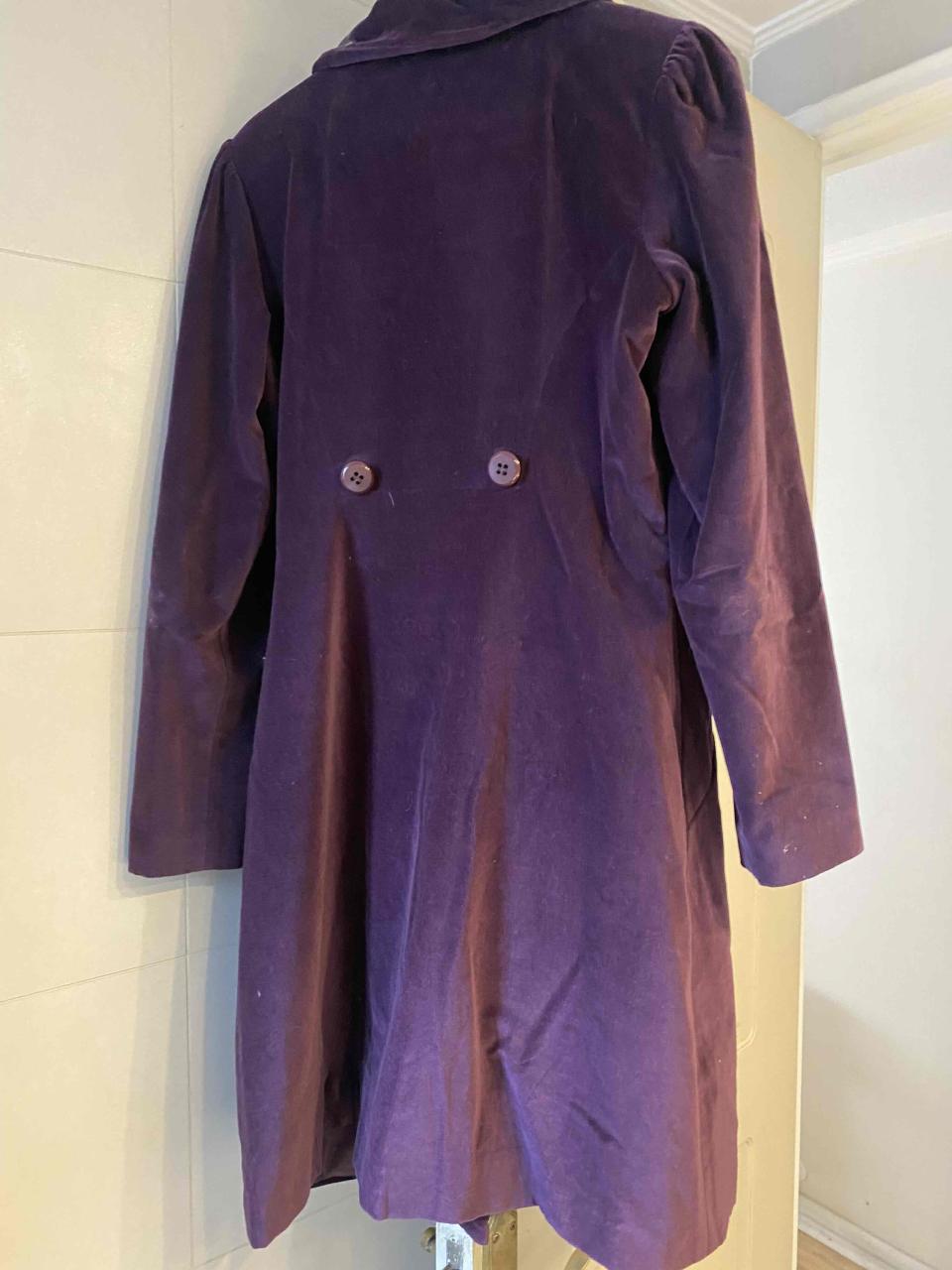 Abrigo largo rojo, negro, morado y café - miniatura 5